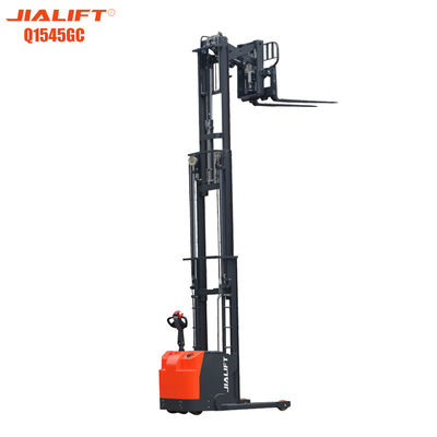 کیفیت  UL Electric Reach Walkie Stacker Standing On 1500kg Lifting Height 4500mm کارخانه